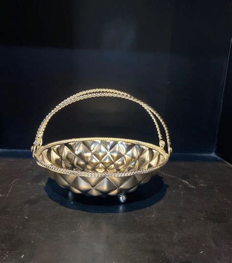 Silver Plated Basket - Silver Plated Decorative Bowl Set With Tray ...