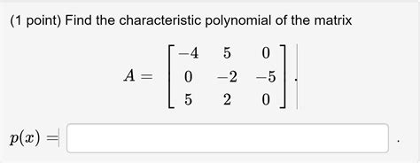 Image result for Characterisitc Polynomial Matrix