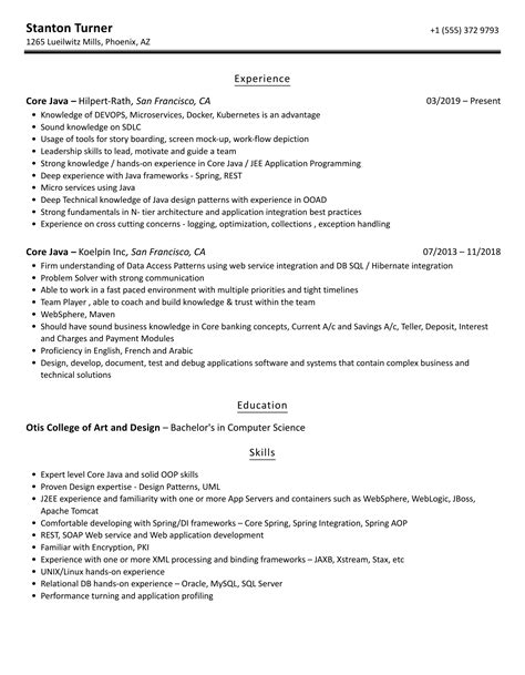 Image result for Core Java Portfolio Sample