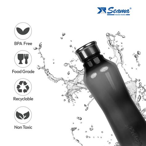 PP Amor Steel Cap Plastic Bottle 1000ml (1L) Pack of 2 | Leak-Proof, Durable, BPA-Free Hydration ...
