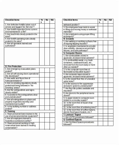 Image result for Building Security Checklist Template