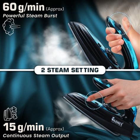 Warmex Travel Steam Iron for Clothes 1100W with Foladable Handle ...