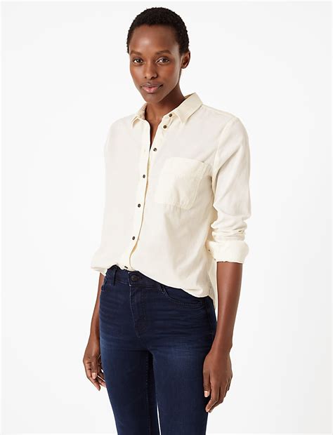 Buy Pure Cotton Corduroy Shirt at Marks & Spencer