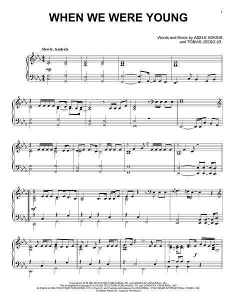 Adele - When We Were Young sheet music