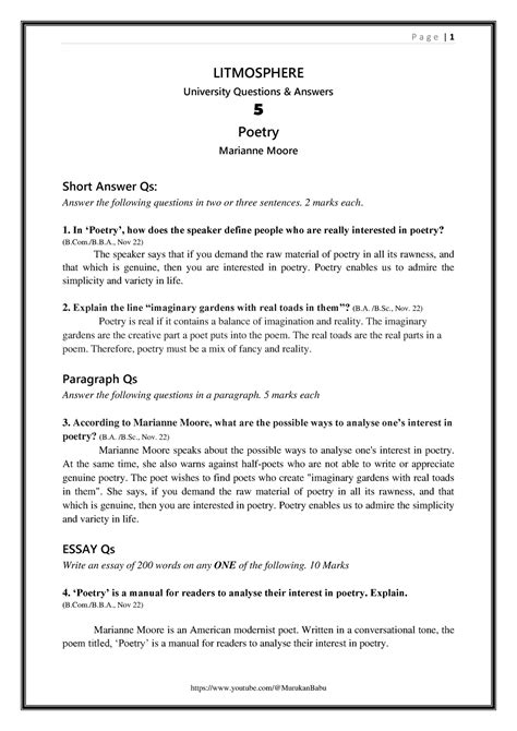 Litlosphere M2 Lesson 5 Poetry - P a g e | 1 youtube/@MurukanBabu ...