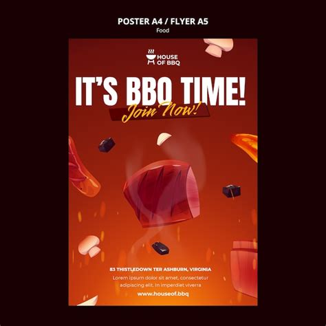 Modello di poster per barbecue | PSD Gratis