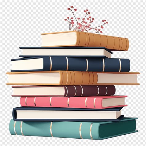 Book stack, png | PNGWing