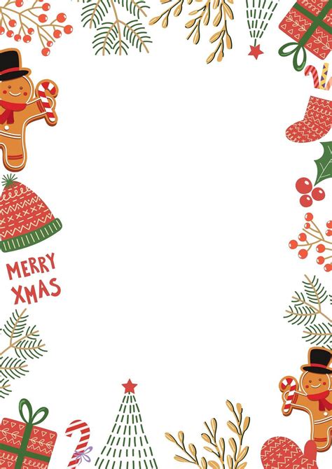 Christmas Border Free Printable - Holiday Printable Activities
