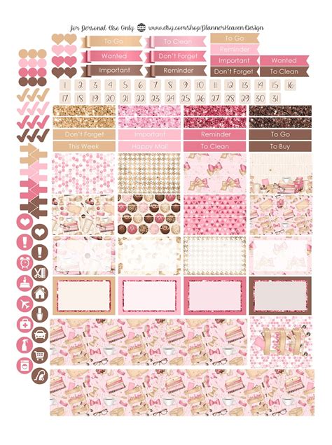 Buy PLANNER ADDICT Printable Planner Stickers Weekly Planner Online in ...