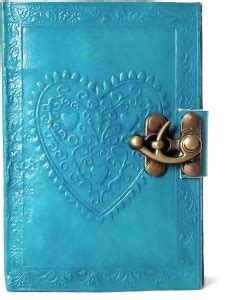 Coronal Leather Journals Coronal Leather Diary Heart Disain Turquoise ...