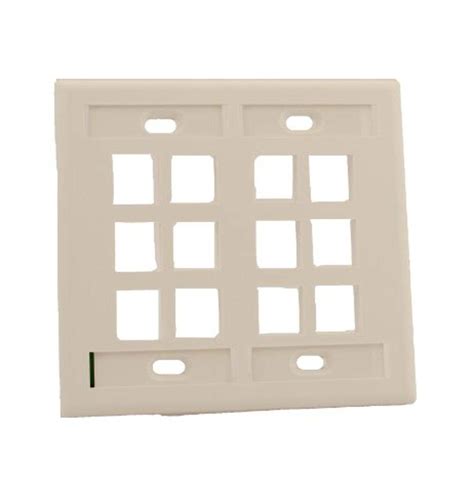 Leviton 42080-12W Wall Plate 12-Port 2-Gang White : Amazon.in: Electronics