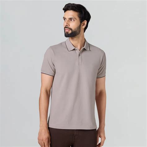 Accent Cotton Polo T-shirt - Blush Grey – XYXX Apparels