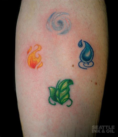4 Elements Of Life Tattoo