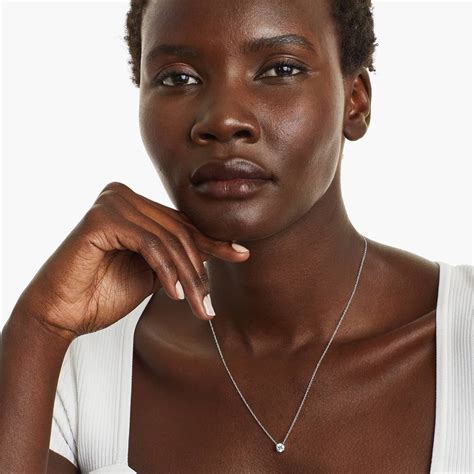 Platinum Four Prong Basket Solitaire Diamond Pendant (0.75 CTW - H-I ...