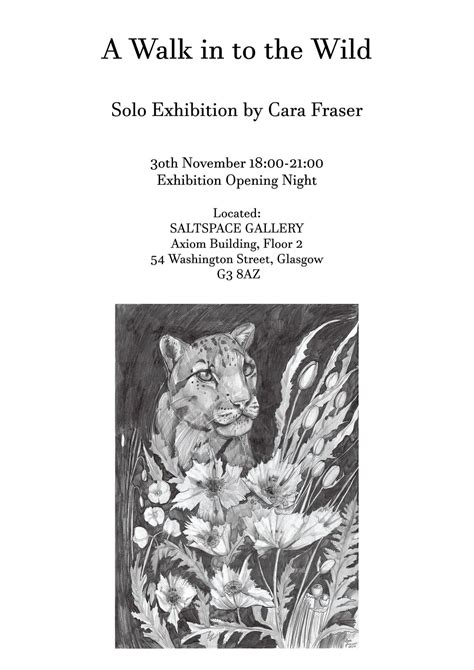 A Walk into the Wild - Solo Exhibition by Cara Fraser, Saltspace Co ...