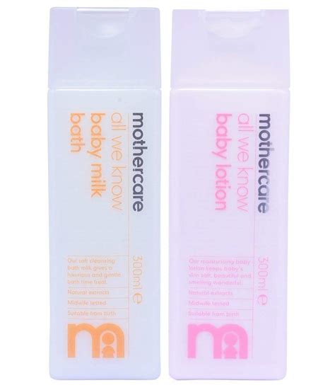 Buy Mothercare Baby Milk Bath and Lotion Combo, Gentle Skin Care, 300ml ...