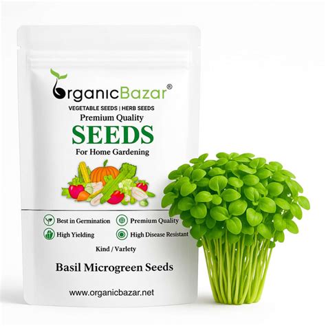 Buy The Best Quality Basil Microgreen Seeds online - Organic Bazar ...