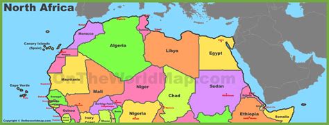 Political Map Of North Africa List of Free New Photos - Blank Map of ...