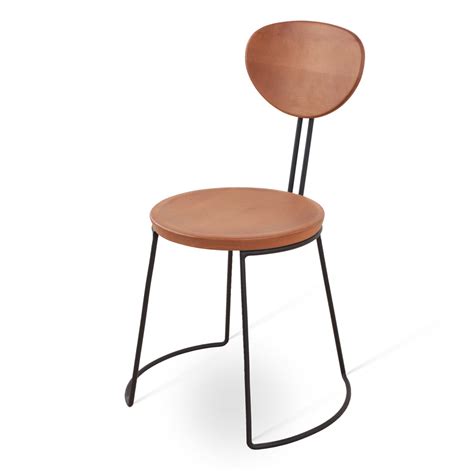 Viboko - Metal Dining Chair, Ash/Oak/Beech Seat & Back, Stained | Alankaram