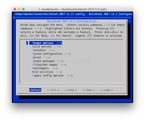 Ncursesmenu Example 的图像结果