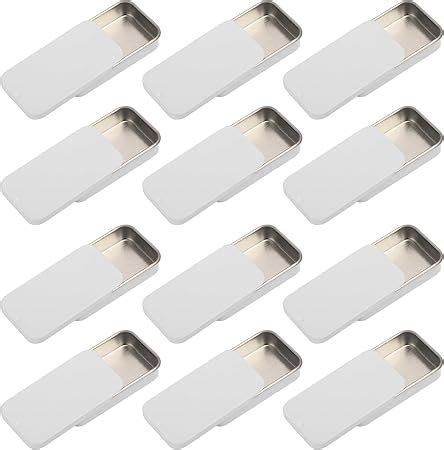 Hunky Dory 6pcs 10gram White Aluminium Small Slide Top Tin Lip Balm ...