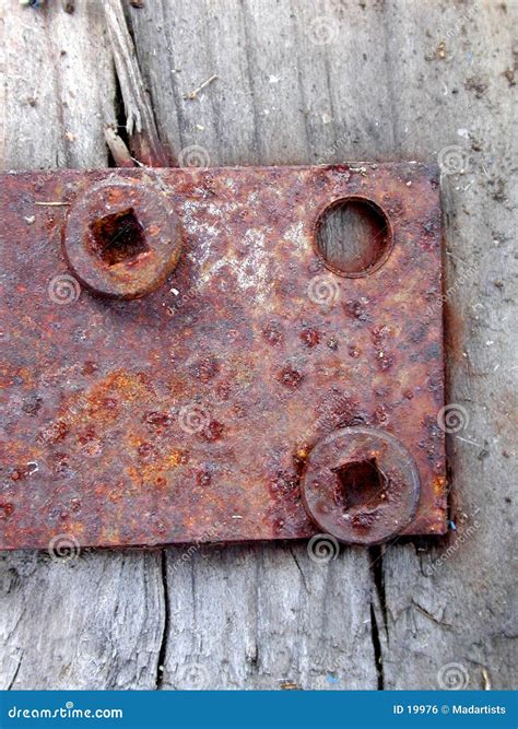 Rusty Door Hinge Screws Wood Stock Photo - Image of faded, rustic: 19976