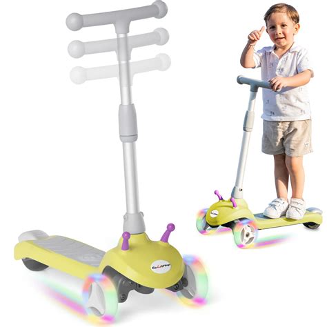 Buy Electric Scooter for Kids 2-8, Flashing LED Wheels, 5MPH Safe Speed ...