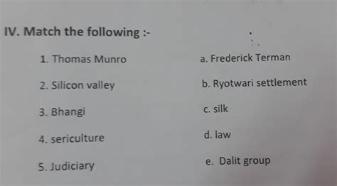 [Best Answer] match the following answer - Brainly.in