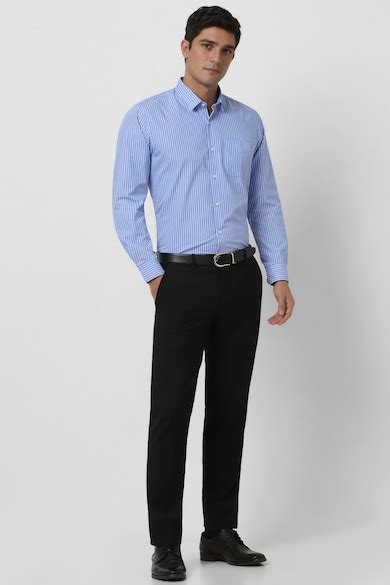Buy Men Blue Regular Fit Full Sleeves Formal Shirt Online - 39833937 ...