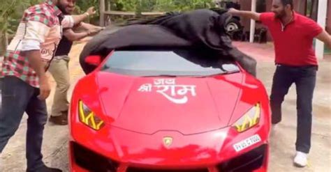 Man sticks Jai Shri Ram sticker on his Lamborghini after YouTube fans ...