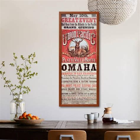 Buy Union Pacific Railroad Poster Advertising First Transcontinental ...