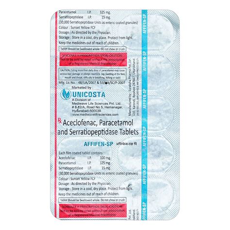 Affifen-SP Tablet | Uses, Side Effects, Price | Apollo Pharmacy