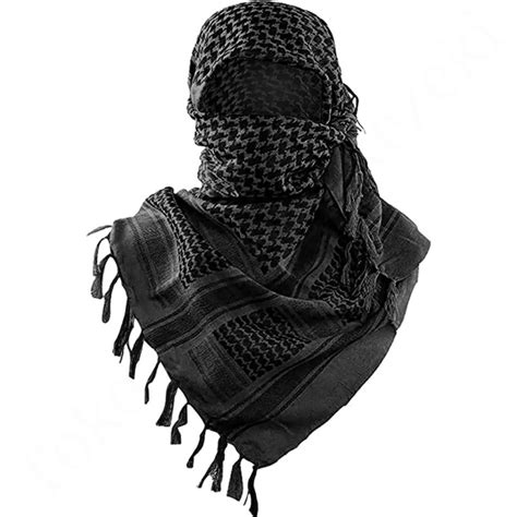 Jual Sorban Tactical Shamagh Surban Abu Abu Hitam Syal Selendang Black ...
