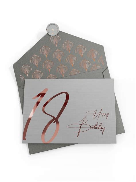 Buy Jolicoon 18th Birthday card with premium envelope and wax seal ...