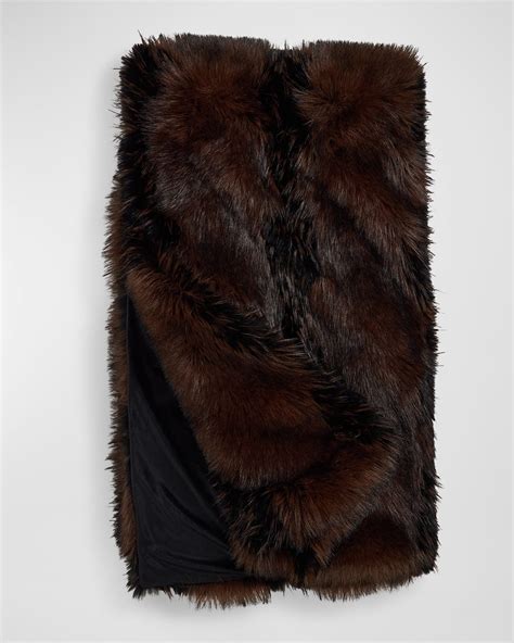 Fabulous Furs Weighted Luxury Faux Fur Throw Blanket | Horchow