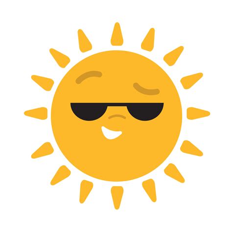 cartoon sun with sunglasses 11118604 Vector Art at Vecteezy
