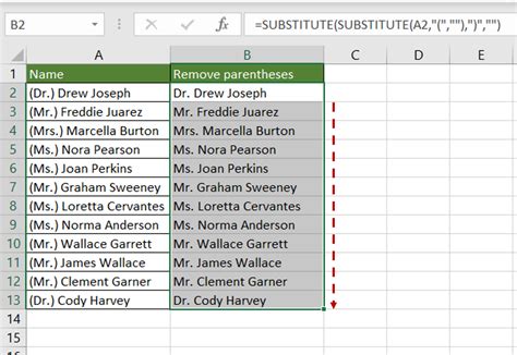Parentheses in Excel 的图像结果