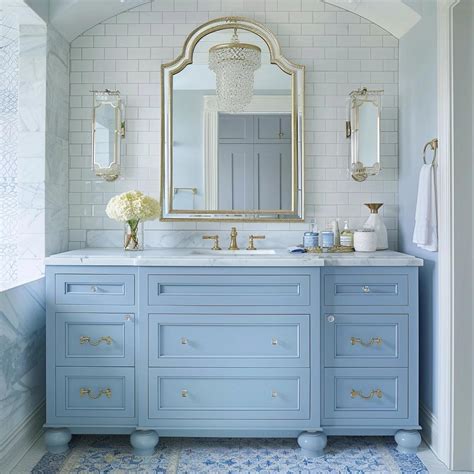 Unlock the Serene Charm of Blue Vanity Bathroom Ideas.