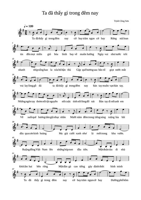 [Sheet] Ta Đã Thấy Gì Trong Đêm Nay Guitar TAB PDF, chords Guitar TAB ...