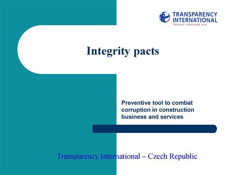 Integrity Pacts: Preventive tool to combat corruption in construction ...