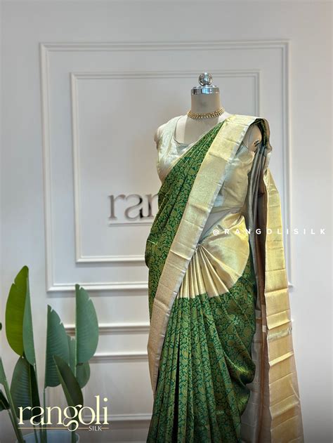 Pure Kanjivaram Silk Saree with Gold Zari and Contrast Border - Post 3 ...
