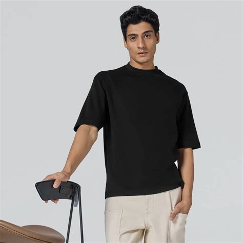 Buy Drift Cotton Oversized T-shirts Pitch Black in India at Best Price ...