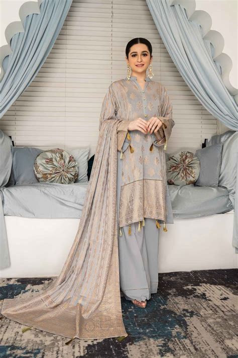 Abrish Jacquard Lawn Collection – D-18 – YourLibaas