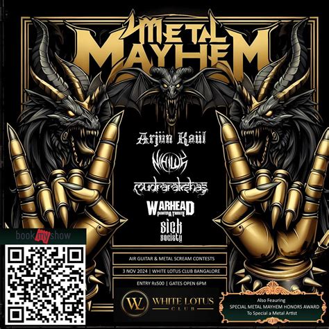 Metal Mayhem Bangalore 2024, White Lotus Club 26, Haralur Main Rd, Near ...