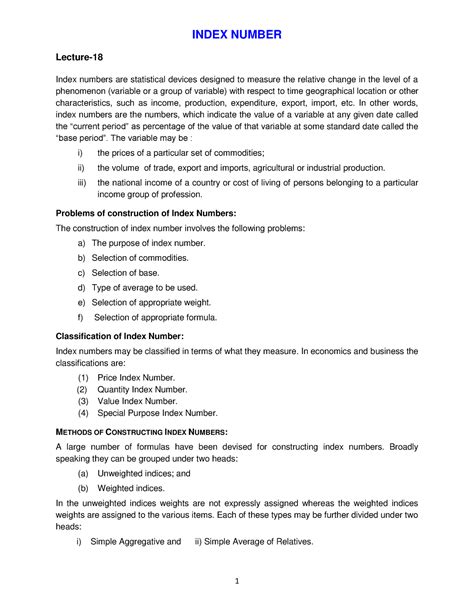 Image result for Chapter Index Number Question Method