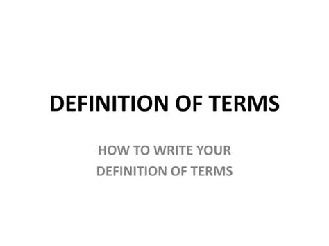 How to Write Definitions of Term 的图像结果