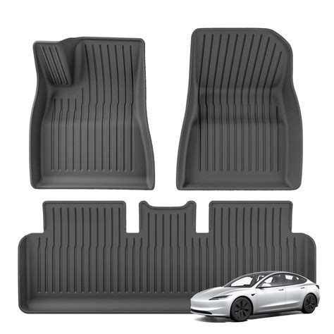 WENNEBIRD All Weather Floor Mats for 2024 New Tesla Model 3, Premium ...