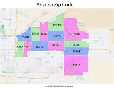 Arizona Zip Code Map | Map of Arizona by Zip Code