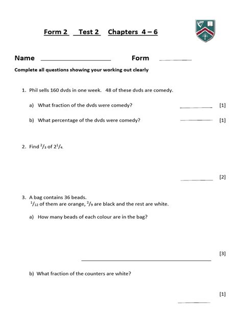 Image result for Form 2 Exam Questions