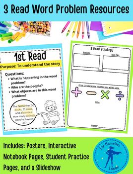 Image result for 3 Read Strategy Math